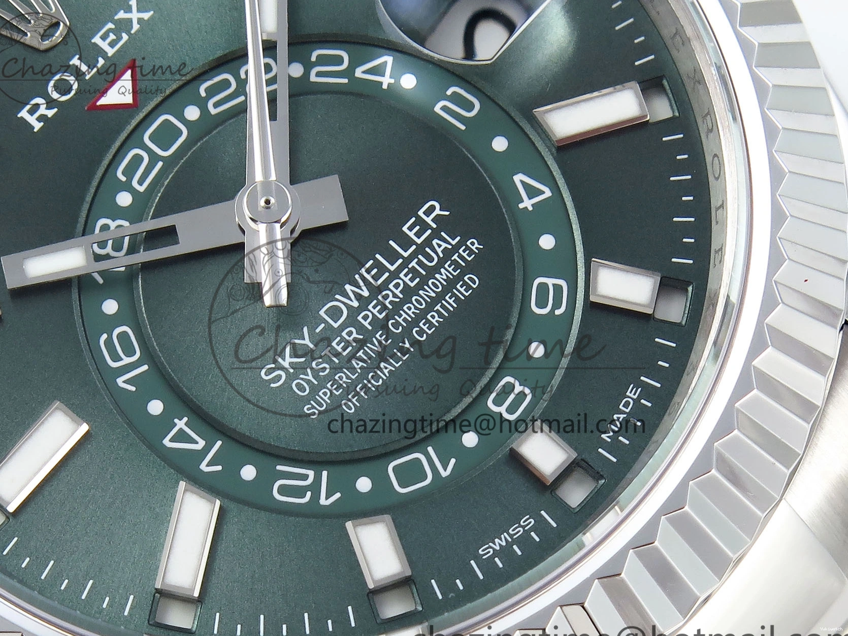 Sky-Dweller SS Green ZF 1:1 Bracelet A2824 326934 Best 904L SS on Edition Dial 0512